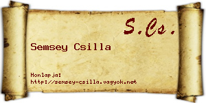 Semsey Csilla névjegykártya