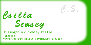 csilla semsey business card